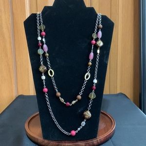 NWT Chico's Layered Beaded Necklace